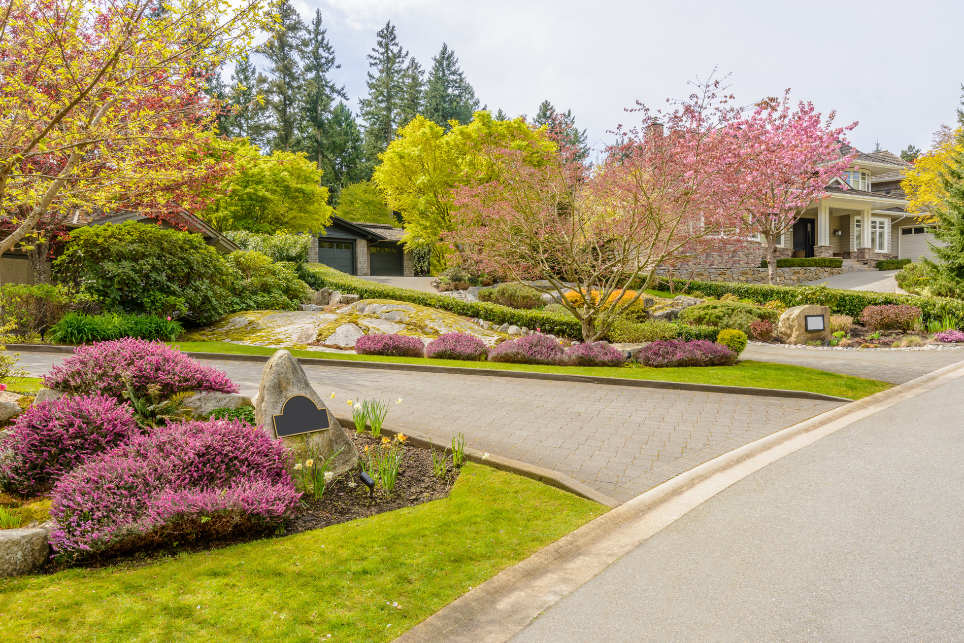 Outdoor spaces, completely finished.